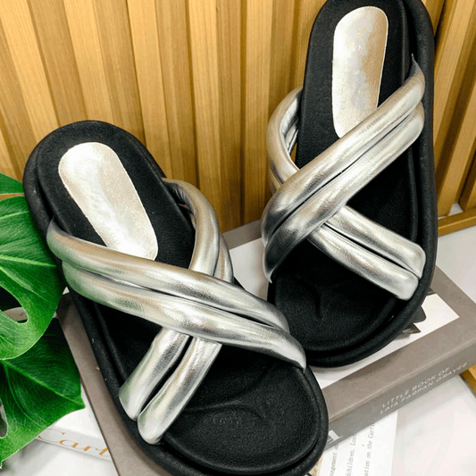 Sandalias de hule cruzadas