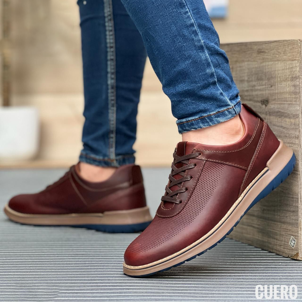 Zapato casual de vestir en cuero premium para hombre