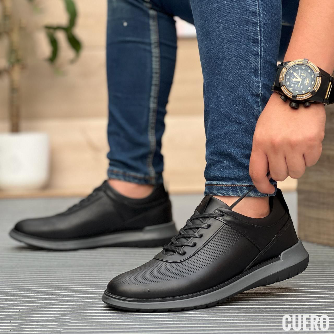 Zapato casual de vestir en cuero premium para hombre