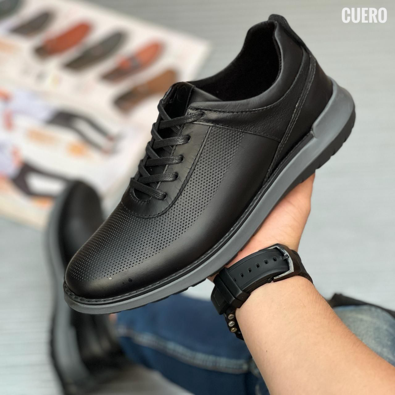 Zapato casual de vestir en cuero premium para hombre